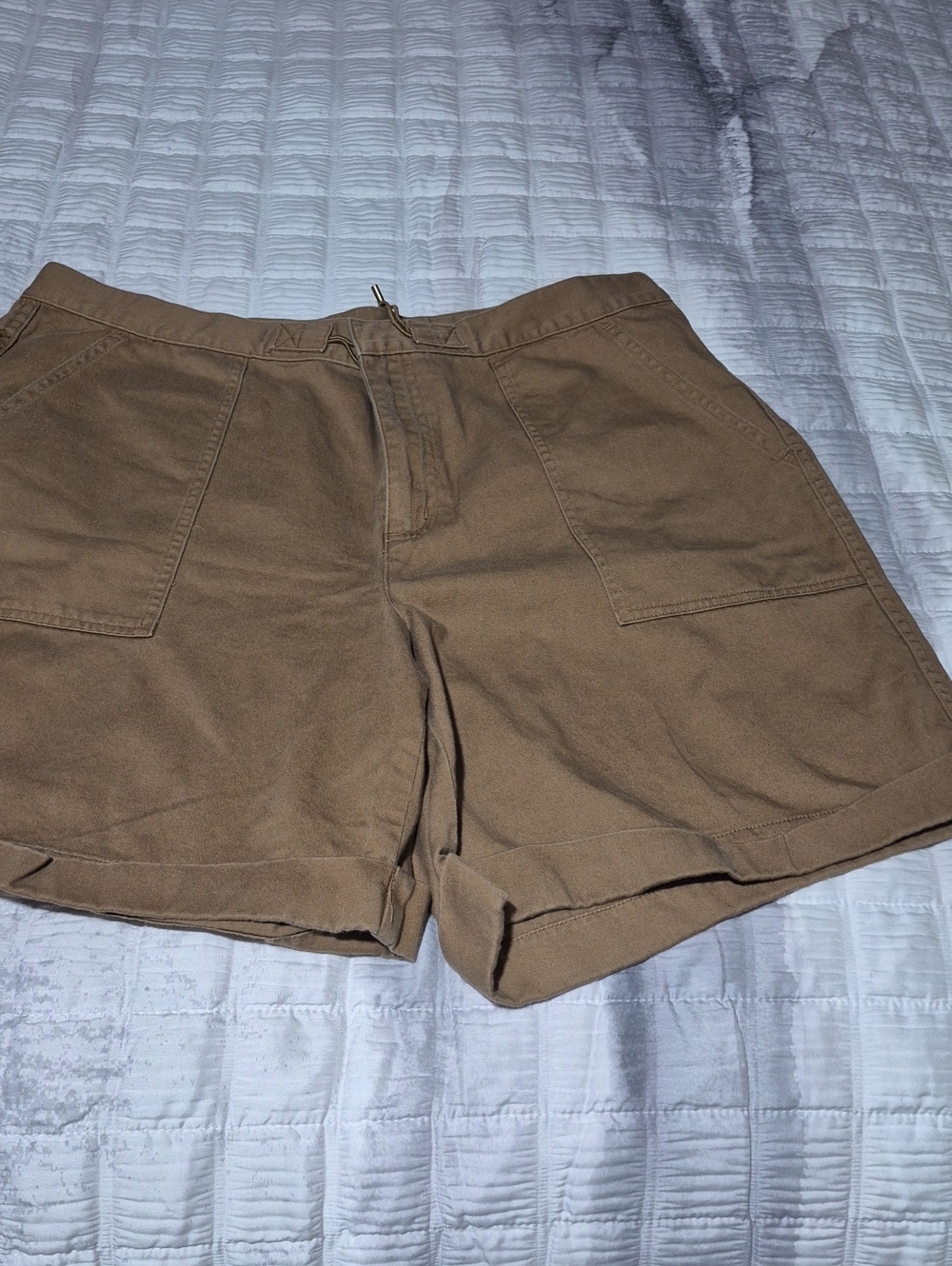 Chaps Relaxed Fit Brown Utility Shorts